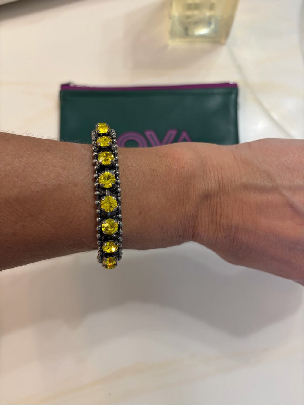 Tova Yellow Crystal Bracelet - Picture 3 of 3
